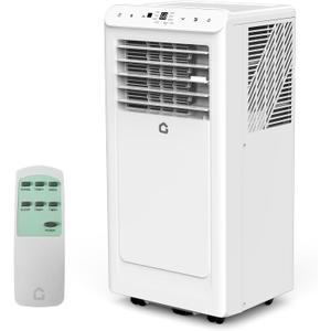 8,000 BTU Portable Air Conditioner, 4-In-1 Portable AC Units for Rooms with Fan, Dehumidifier, Cools Up to 350 Sq.Ft. Room Air Conditioner, Remote, Auto Swing, Quite Opration, Timer, White Top