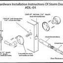 QCAA Solid Brass Storm Door Latch, Matte Black, Made in Taiwan, 1 Pack