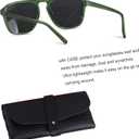 ANDWOOD Square Aviator Sunglasses Polarized Mens Womens UV Protection Sun glasses