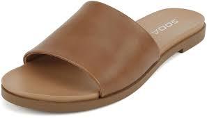 Soda Shoes Women Flip Flops Basic Plain Slides 6.5