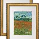Gold 16x20 Picture Frame, Embossing Ornate Photo Frame with Plexiglass, Fit for 2 Sizes with Paper Mat for 8x12 or 12x16 without Mat, Wall Mount in Vertical or Horizontal, 2 Pack