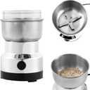 Coffee Grinder, Electric Automatic Grinder with 4 Stainless Steel Blades 300ml Coffee Mill Grinder One Button Use Coffee Bean Portable Electric for Rice Seeds