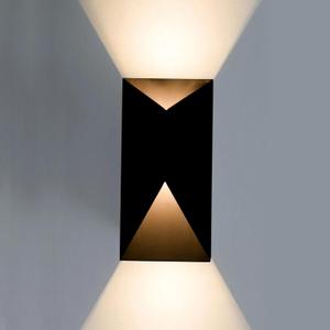 LED Outdoor Wall Lights, Modern Black Exterior Wall Light Fixtures, Dimmable 10W 3000K Up Down Patio Porch Lights Wall Mount Outdoor Sconces for House Yard Hallway  12in.H, 1-Pack