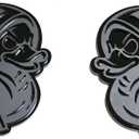 Pair Custom Angry Reaper Rubber Duck Decal Sticker 3D Badges Emblem Fit for Car Truck Motorcycles Side Rear Styling New (Black)