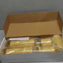 Homemory Amber Flickering Flameless Candles, Battery Operated Acrylic LED Pillar Candles with Remote Control and Timer, Fall Candles, Set of 5