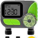 Sprinkler Timer for Garden Hose 2 Zone, Digital Sprinkler Controller with Pure Brass Inlet for Lawn, Auto Faucet Timer