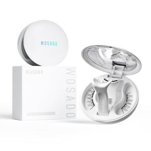 WOSADO Magnetic Eyelashes with Applicator Kit, [V18 Velvet Black] Reusable Magnetic Lashes without Eyeliner, Glue-free False Lashes, Waterproof, Lightweight, Suit for Natural Makeup