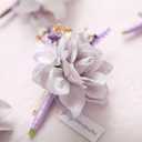Ling's moment Boutonniere for Men, 6pcs Groom Groomsmen Boutonniere with Built-in Pins, Artificial Flowers for Wedding Decor/Prom/Homecoming, etc.Purple Lilac Lavender