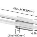 SOLFART Bathroom Vanity Light Fixtures 48 Inch Led Brushed Nickel Bathroom Light Fixtures 6000K