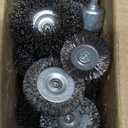 12 Pack Carbon Steel Wire Wheel, Cup, Pen Brush Set with 1/4-Inch Hex Shank for Rust Removal, Corrosion and Scrub Surfaces