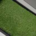 Ottomanson Artificial Grass Puppy Potty Training Pad with Tray, 15" x 30" Reusable Pee Pad for Small Pets and Dogs