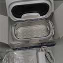 35W Ultrasonic Jewelry Cleaner, 45KHz Retainer Cleaner for Jewelry, 5 Timer & 3 Power Modes, Eyeglasses, Rings, Watch Strap, Dentures - 20oz, 304 Stainless Steel Tank, Quiet <38dB (White)