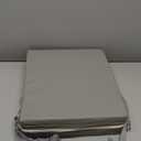 Toddler Booster Seat for Dining Table, PU Washable Double Safe Straps Non-Slip Bottom Booster Seat Dining Toddler, Portable Travel Increasing Cushion (Grey)