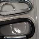 CampTek Carabiner Caribeaner Clip,3" Large Aluminum D Ring Shape Carabeaner with Keyring Keychain Hook
