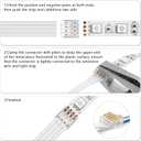 RGBZONE 20Pcs 4 Pin 10mm LED Strip Connectors Strip to Wire Connector and 32.8FT/10M 4 Pin RGB Extension Cable Wire for Non-Waterproof 10mm SMD RGB 5050 LED Light Strip