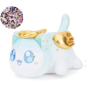 Angel Cat Plush Cute Kawaii Cat Plush Polyester Plushie Pillow Embroidered Soft Stuffed Animal Collectible (Angel Cat)