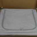 FHSQX 2 Pack Clear Window Storage Bins - Large Stackable Linen Fabric Storage for Clothes Foldable Container Organizer Set with Carrying Handles (Light Gray, 15.7x 11.8x 11.7 Inch)