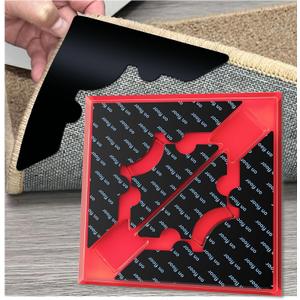 Rug Non Slip Grippers, Reusable Rug Tape Pads for Hardwood Floors and Tiles, Strong Carpet Gripper for Area Rugs, No Damaging for Floor, 8Pcs