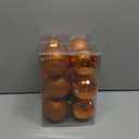 Emopeak 12Pcs Christmas Balls Ornaments for Xmas Christmas Tree - 4 Style Shatterproof Christmas Tree Decorations Hanging Ball for Holiday Wedding Party Decoration (Orange, 3.2"/8CM)