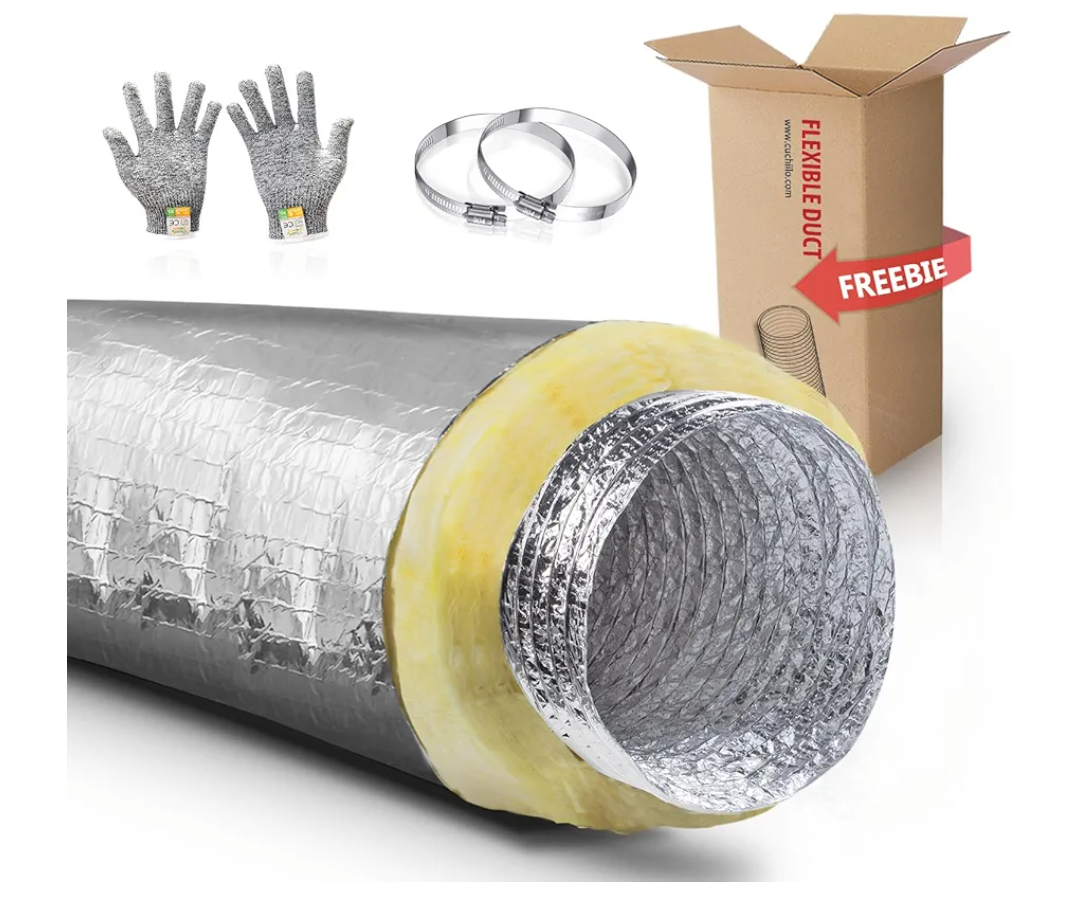 7 inch Flexible Duct, Insulated Flex Duct, AC Fleixble Duct, HVAC Ducting, Insulation Duct,7''25 'Feet Insulated Flexible Ducting,R-4.2 Air Duct Pipe for for Heavy Duty HVAC & Exhaust Ductwork