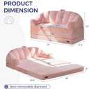 MAXYOYO Folding Sofa Bed, 2 in 1 Convertible Sofa to Lounger, Loveseat