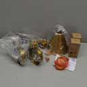 JONATHAN Y 7" Brass Gold Classic Industrial Metal Adjustable Arm LED Wall Sconce for Bedside Reading, Farmhouse Swing Arm Wall Lamp with Metal Shade, Hardwired (JYL7461A-SET2)