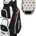 Tivor 15 Way Golf Cart Bag Silent T-Lock,Dividers,Camo Pink Black