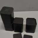 EclatBain Bed Risers Furniture Risers Heavy-Duty Rectangular Adjustable Block Lift to 3 inches and 4.3 inches Desk, Sofa, Chair Legs, Refrigerator, Washing Machine Support up to 4000 pounds (Black-square-4 Pack)