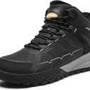 Men's 3M Thinsulate Winter Snow Boots | Wide Toe Box | Insulated Slip-Resistant Outsole | Thermal Insulation for Cold Weather | Hiking & Walking (Black), Size: 12