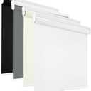 Blackout Roller Shades for Indoor Windows,Cordless Roller Blinds,Free-Stop Roll Up Shades with Thermal Insulated, Uv Protection Fabric for Bedroom,Office,French Door,White,36" W72 H