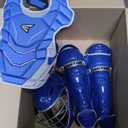 Easton | GAMETIME 2.0 Baseball Catcher's Equipment | Box Set | NOCSAE Approved | Youth/Intermediate/Adult | Multiple Colors (Intermediate | Ages 13-15, Royal / Grey)