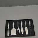 Lunar 6-Piece Cheese Knife Set - Premium Stainless Steel Cheese Knives Collection - Charcuterie Board Accessories Gift Ready w/ 15 Festive Recipes