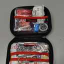 Mini First Aid Kit, 100 Pieces Water-Resistant Hard Shell Small Case - Perfect for Travel, Outdoor, Home, Office, Camping, Hiking, Car (Red)