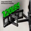 USX MOUNT Full Motion TV Wall Mount for 42-82 Inch TVs up to 120lbs, Wall Mount TV Bracket with Articulating Swivel Tilt Extension Leveling, Max VESA 600x400mm Fits 12/16" Wood Stud