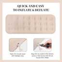 Geetery 4 Pcs Large Air Mattress for Adult Kid 75 x 30 x 8.7 Inch Inflatable Sleepover Airbed Foldable Flocked Blow up Bed with Patch Portable Toddler Air Mattress for Home Travel Camping Tent Party