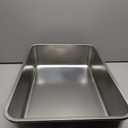 Stainless Steel Cat Litter Box with High Sides, Large Metal Litterbox Pan, Odor-Free & Non-Stick Smooth Surface, Leakproof One-Piece Kitty Litter Tray for Indoor Cats, Kittens, (XL)