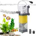 Aquarium Filter 10W for 10-40 Gallon, Internal System with Quiet 700L/h Pump, Submersible Aquarium Filter for Turtles, 10 Gallon Fish Tank Filter, Filtro para Pecera, Clean Water Setup