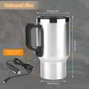 12v Car Heated Mug, 450ml Stainless Steel Travel Heated Mug, Portable Vacuum Insulation Car Mug, Universal for 12v Power Supply Car
