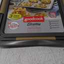 GoodCook Everyday Nonstick Carbon Steel Baking Sheet Set, 3 Pack – Small 13” x 9”, Medium 15” x 10”, Large 17” x 11” – Carbon Steel Cooking Pans, Cookie Sheet Bakeware Set