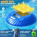 2026 Solar Pool Lights with Digital Pool Thermometer,Color Changing Floating Pool Lights that Float IP68 Waterproof,Hangable Solar Powered Floating Light for Pool Lighting Party Decor-1 PC