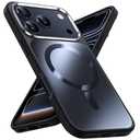 JETech Magnetic Case for iPhone 17 Pro 6.3-Inch Compatible with MagSafe, Luxury Metallic Luster Matte Back Slim Shockproof Electroplated Phone Cover (Black)