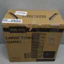 Outdoor Games Large Tower Stacking Game, 54 Wooden Blocks, Stack Up to 4 Ft Tall, Includes Carry Bag and Scoreboard, Backyard and Beach Lawn Yard Fun for Adults and Family (Natural)