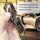 2 x Idakekiy Key Chain, Heavy Duty Belt Loop Key Keeper Key Ring Holder with Bottle Opener Leather Keychain for Men and Women (Dark Grey)