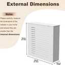 Radiator Cover Cabinet, White Heater Covers for Radiators, Louvered Grill Radiator Shelf with Top, 27.5x 27.5x 8Heating Decorative Organizer for Kitchen Living Room Bathroom