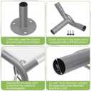8 Leg Carport KitsHigh Peak Canopy Fitting Kit with 1-3/8" ID, Galvanized Steel Carport Connectors, shed Frame kit DIY Project