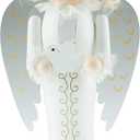 Clever Creations Angel 10 Inch Traditional Wooden Nutcracker, Festive Christmas Dcor for Shelves and Tables