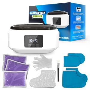 Paraffin Wax Machine for Hand and Feet  Full Set Hand Wax Paraffin Machine 3400ml  Fast Heating, Keep Warm, Adjustable Temperature (Two Modes) for Moisturizing Spa | Soft and Smooth Skin at Home