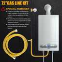 72" Flexible Gas Line Hose,Appliance Gas Line with Connector 1/2" MIP 1/2"FIP Fitting OD(1/2" ID) Gas Range Connector Kit for Stove,Gas Stove,Dryer,Water Heater By MIFLUS