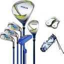 PGM Golf Club Set - 6 Pieces Junior Complete Golf Club Set for Kids Children - Right Handed - (#16, #26,#7,#9,#S), Putter, Golf Stand Bag