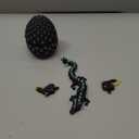 Joyvilla 3D Printed Dragon with Wings Glow in The Dark, Dragon Eggs with Dragon Inside, Flexible Articulated Fidget Toy, Easter Mythical Pieces, Cool Luminous Desk Decor Gift for Kids & Adults (Black Blue)